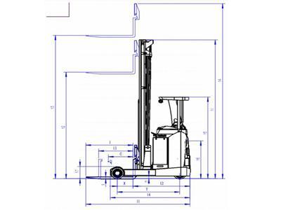 Empilhadeira/Empilhador eléctrica/o retrátil 2,000kg FRB 