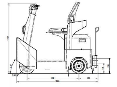 Rebocador/Reboque elétrico 1,200kg 