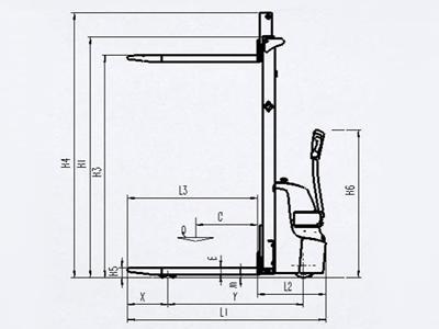 Stacker elétrico 1,000-1,200kg XEA 