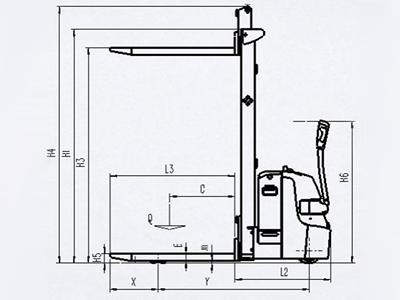 Stacker elétrico 1,500kg XEB 