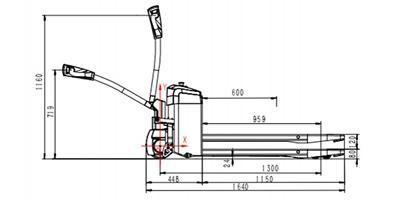 Porta-paletes elétrico 1,500Kg 